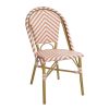 Bolero Parisian Style Rattan Side Chair Coral Pack of 2 (FU534)