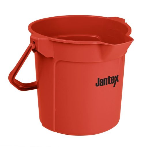 Jantex Red Graduated Bucket with Pouring Lip 10ltr (FU832)