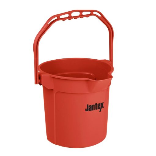 Jantex Red Graduated Bucket with Pouring Lip 10ltr (FU832)