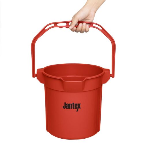 Jantex Red Graduated Bucket with Pouring Lip 10ltr (FU832)