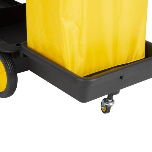 Jantex Cleaning Trolley Black with lockable cabinet (FU998)