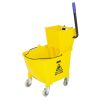Jantex 30ltr Mop Bucket with Foot Pedal release - Yellow (FW866)