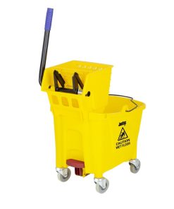 Jantex 30ltr Mop Bucket with Foot Pedal release - Yellow (FW866)