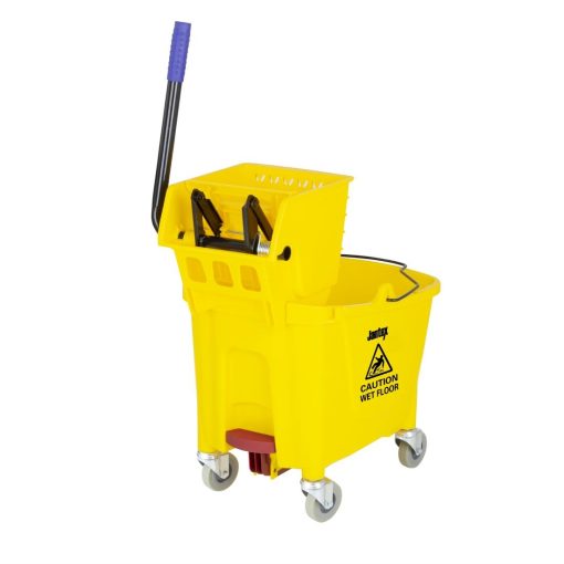 Jantex 30ltr Mop Bucket with Foot Pedal release - Yellow (FW866)