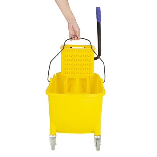 Jantex 30ltr Mop Bucket with Foot Pedal release - Yellow (FW866)