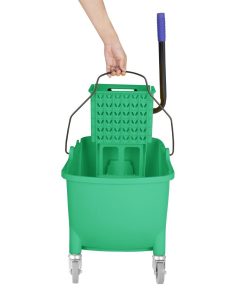 Jantex 30ltr Mop Bucket with Foot Pedal release - Green (FW867)