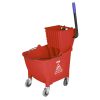 Jantex 30ltr Mop Bucket with Foot Pedal release - Red (FW868)