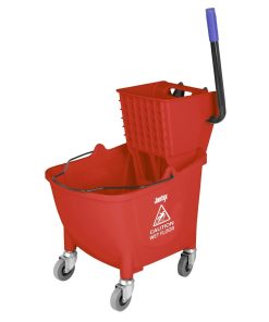 Jantex 30ltr Mop Bucket with Foot Pedal release - Red (FW868)