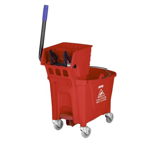 Jantex 30ltr Mop Bucket with Foot Pedal release - Red (FW868)