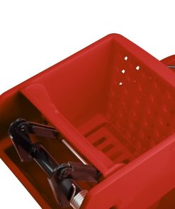 Jantex 30ltr Mop Bucket with Foot Pedal release - Red (FW868)