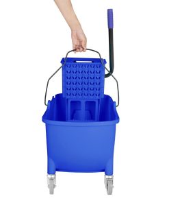 Jantex 30ltr Mop Bucket with Foot Pedal release - Blue (FW869)