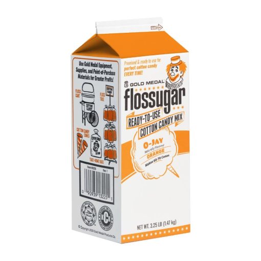 Flossugar Orange Ready to Use Cotton Candy Mix 1-47kg (HS991)