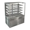 Cossiga Tower TTG Glass Front Tall Refrigerated Freestanding Serve Over w-Stainless Hinged Rear Door 1200mm (HT566)