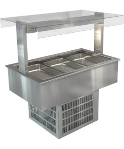 Cossiga Linear Series Drop-in Refrigerated Well w-Flat Top Sneeze Guard 1145mm (HT626)