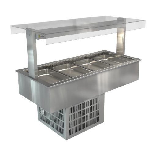 Cossiga Linear Series Drop-in Refrigerated Well w-Flat Top Sneeze Guard 1485mm (HT627)