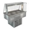 Cossiga Linear Series Drop-in Refrigerated Well w-Full Square Glass Gantry 1145mm (HT631)