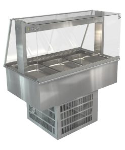 Cossiga Linear Series Drop-in Refrigerated Well w-Full Square Glass Gantry 1145mm (HT631)