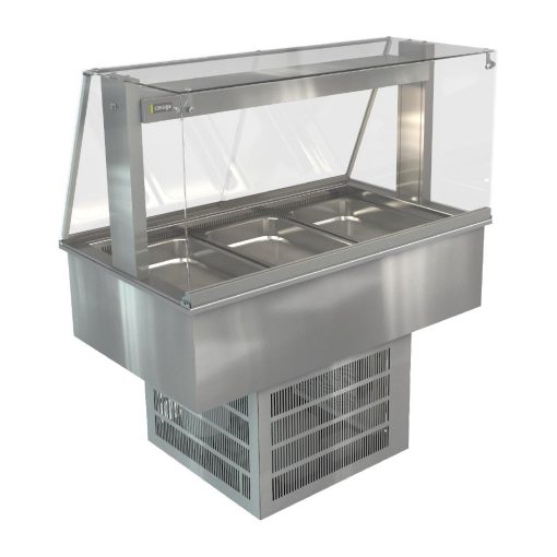 Cossiga Linear Series Drop-in Refrigerated Well w-Full Square Glass Gantry 1145mm (HT631)