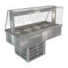 Cossiga Linear Series Drop-in Refrigerated Well w-Full Square Glass Gantry 1485mm (HT632)