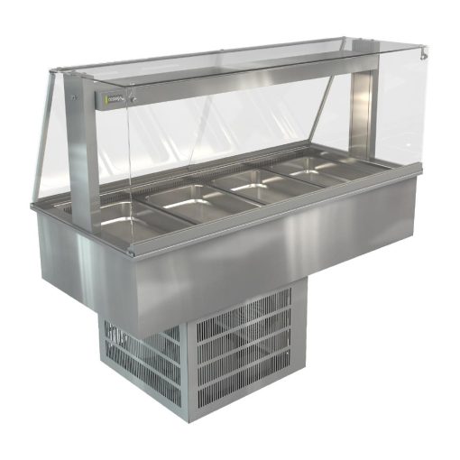 Cossiga Linear Series Drop-in Refrigerated Well w-Full Square Glass Gantry 1485mm (HT632)