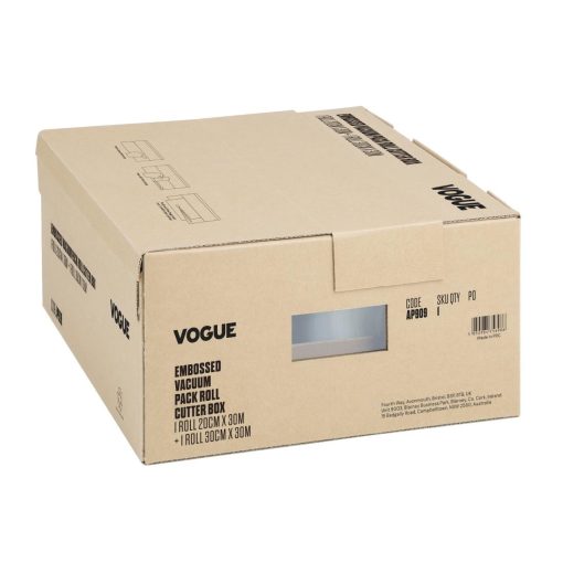 Vogue Vacuum Pack Roll with Cutter Box Embossed 200mm and 300mm Twin Pack (AP909)