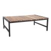 Bolero Steel and Acacia Low Coffee Table 1200x800mm (DK903)