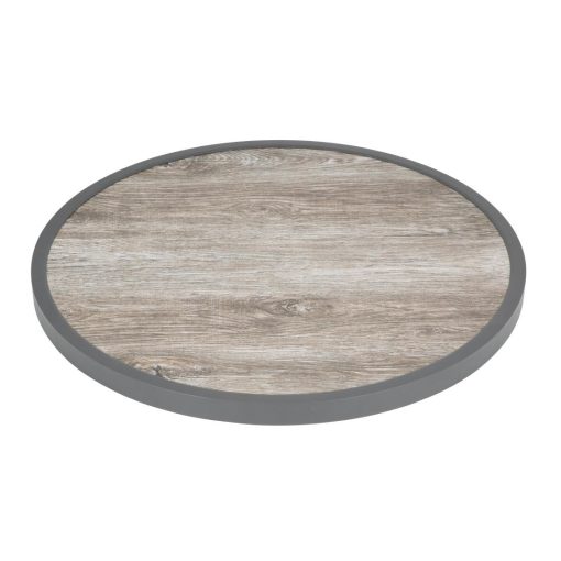 Bolero Fibre Glass Round Table Top Wood Effect 580mm (DL486)