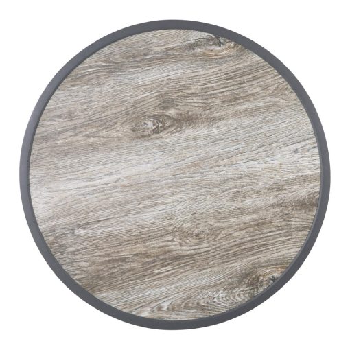 Bolero Fibre Glass Round Table Top Wood Effect 580mm (DL486)