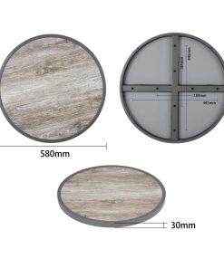 Bolero Fibre Glass Round Table Top Wood Effect 580mm (DL486)
