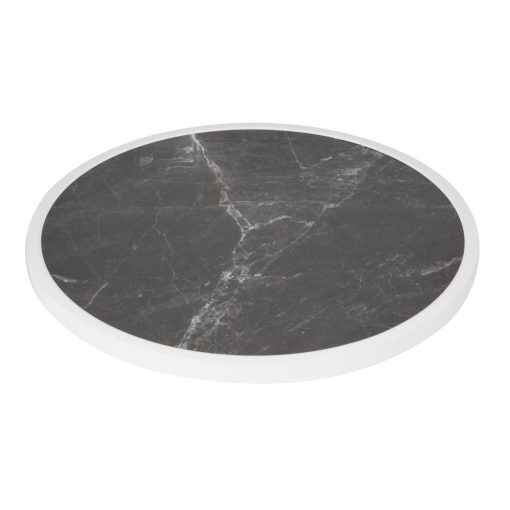 Bolero Fibre Glass Round Table Top Dark Granite Effect 580mm (DL487)