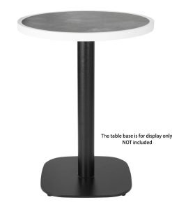 Bolero Fibre Glass Round Table Top Dark Stone Effect 580mm (DL488)