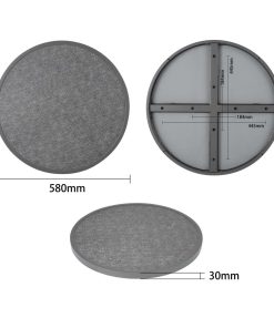 Bolero Fibre Glass Round Table Top Brushed Black 580mm (DL489)