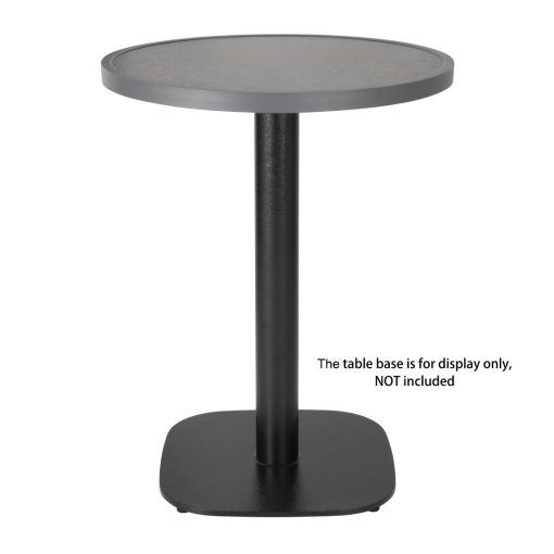 Bolero Fibre Glass Round Table Top Brushed Black 580mm (DL489)