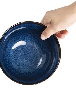 Olympia Luna Midnight Blue Footed Bowls 150mm Pack of 6 (DZ775)