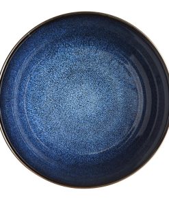 Olympia Luna Midnight Blue Footed Bowls 205mm Pack of 4 (DZ776)