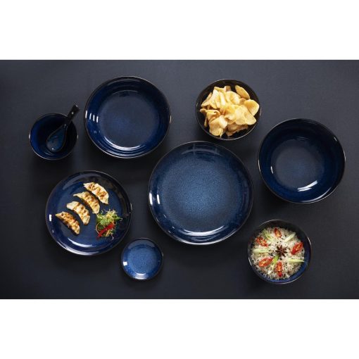 Olympia Luna Midnight Blue Coupe Plate 255mm Pack of 4 (DZ778)