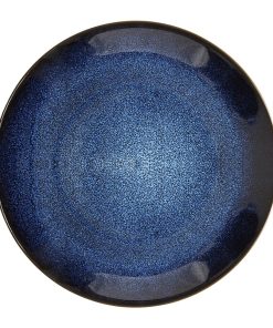 Olympia Luna Midnight Blue Coupe Plate 255mm Pack of 4 (DZ778)