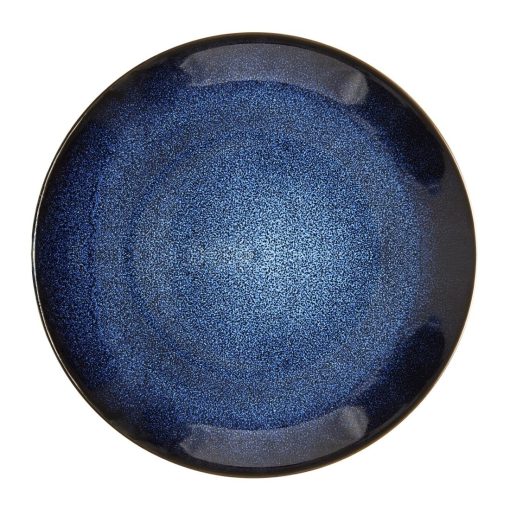 Olympia Luna Midnight Blue Coupe Plate 255mm Pack of 4 (DZ778)