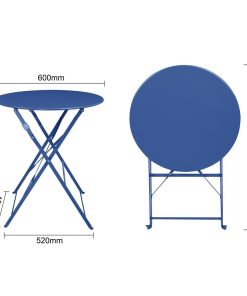 Bolero Perth Pavement Style Round Table Dark Navy (DZ875)