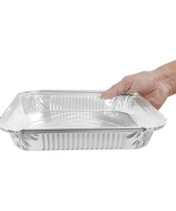 Fiesta Recyclable Shallow Foil Containers 1580ml Pack of 200 (DZ893)