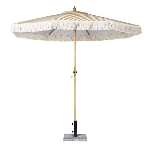 Bolero Sicily Round Striped Parasol 2m Diameter (FU508)