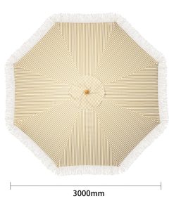 Bolero Sicily Round Striped Parasol 2m Diameter (FU508)