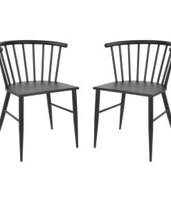 Bolero Harrowdene Black Spindle Chairs Pack of 2 (FU527)