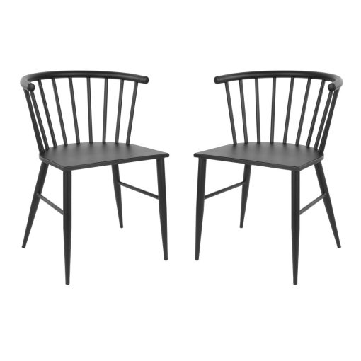 Bolero Harrowdene Black Spindle Chairs Pack of 2 (FU527)