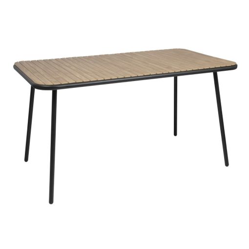 Bolero Santorini Rectangular Table Wood Effect 1400mm (FU536)