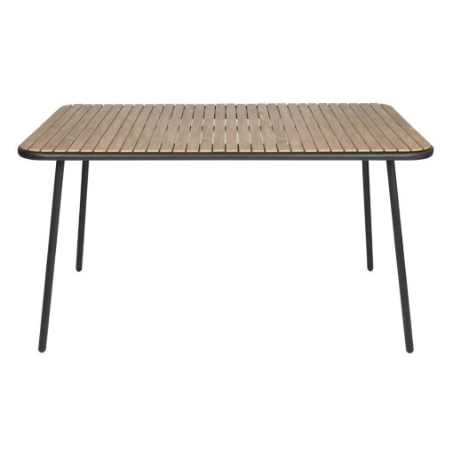 Bolero Santorini Rectangular Table Wood Effect 1400mm (FU536)