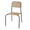 Bolero Santorini Wood Effect Outdoor Chairs Pack of 4 (FU537)