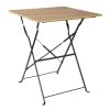 Bolero Perth Pavement Style Square Table Wood Effect (FU538)