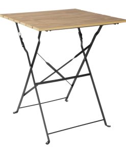 Bolero Perth Pavement Style Square Table Wood Effect (FU538)