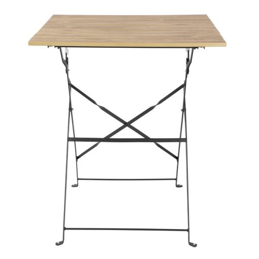 Bolero Perth Pavement Style Square Table Wood Effect (FU538)